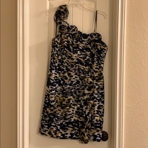 Laundry by Shelli Segal one shoulder ruffle dress